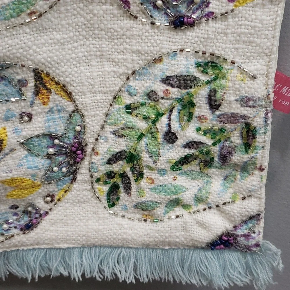 Isaac Mizrahi NWOT Beaded Spring/Easter Egg Table Runner